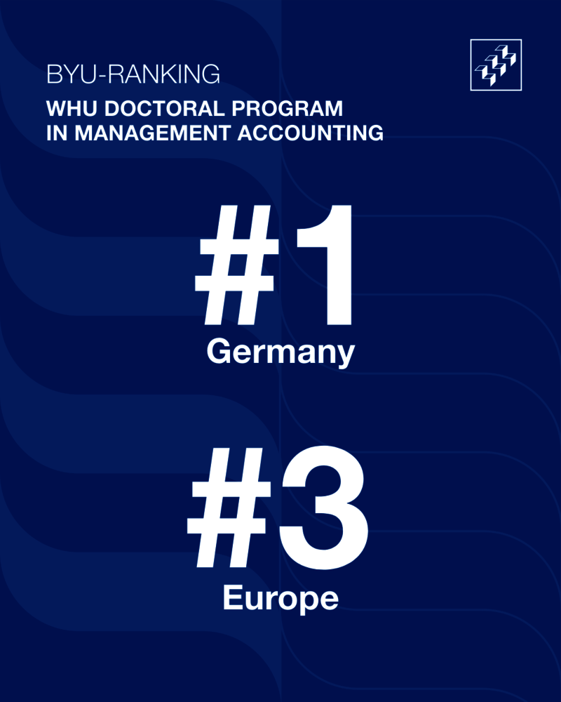 WHU bietet bestes Promotionsprogramm in Deutschland