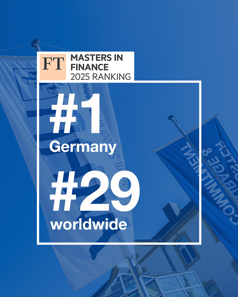 WHU bietet bestes Master-in-Finance-Programm in Deutschland 