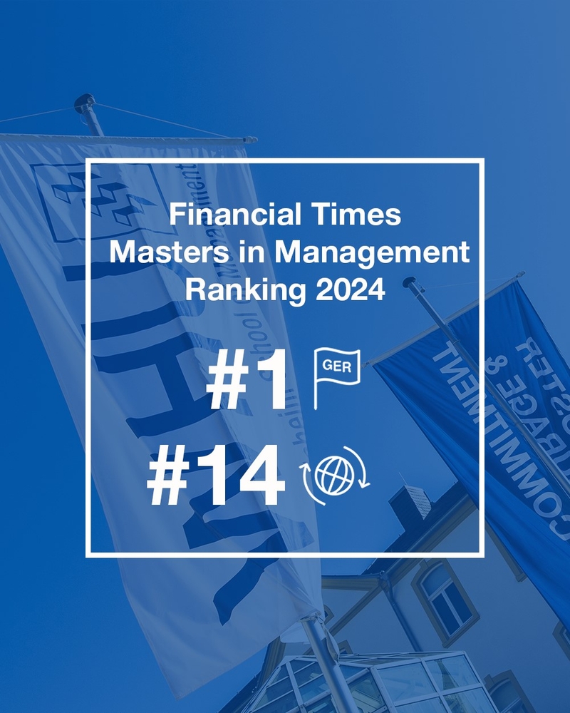 WHU-Master in Management hält Spitzenplatz in Deutschland