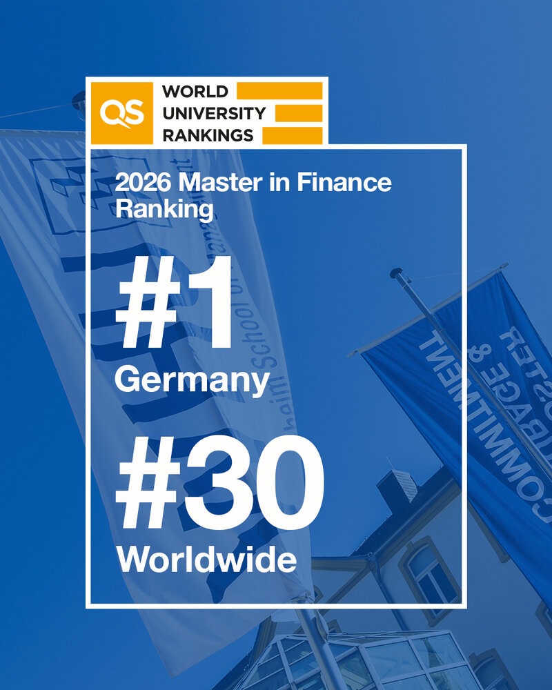 QS Ranking: WHU’s Master in Finance Reaches #1 in Germany
