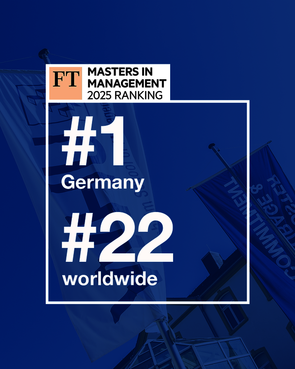 FT Ranking: WHU-Master in Management belegt Spitzenplatz 