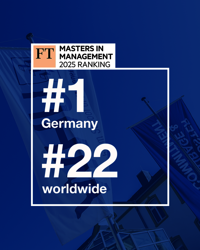 FT Ranking: WHU-Master in Management belegt Spitzenplatz 