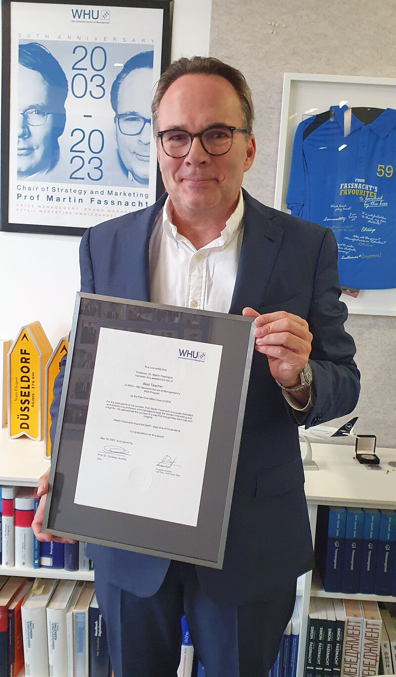 WHU Professor Martin Fassnacht in his office